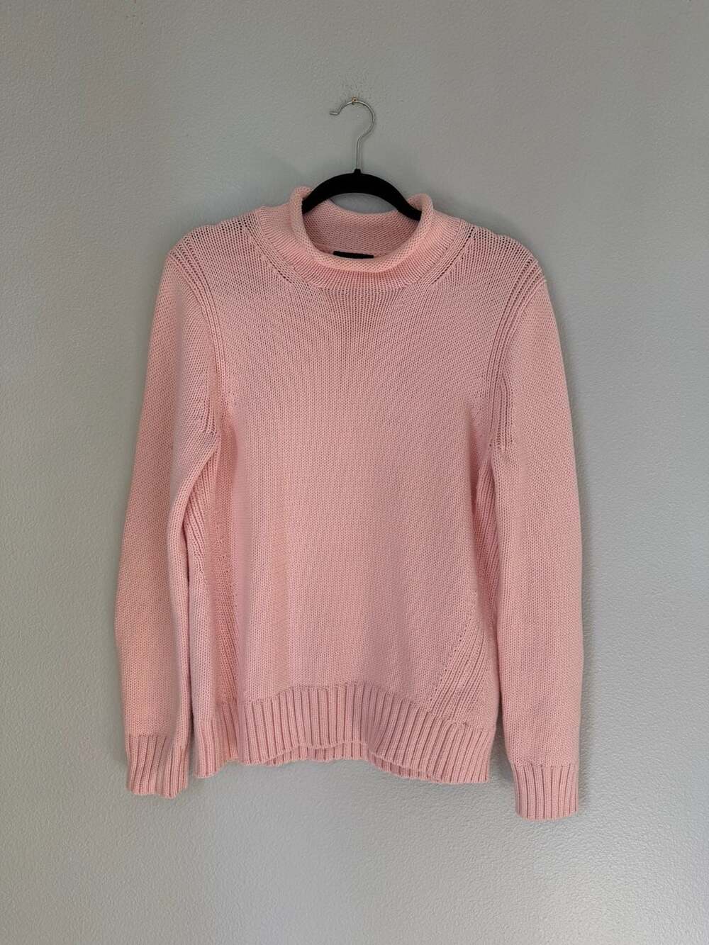 J. Crew 1988 Rollneck Sweater Size S Pink Cotton Pullover
